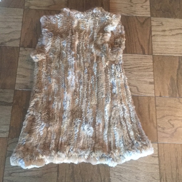 Brown/beige fur vest - Picture 4 of 4